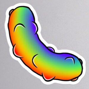 rainbow pickle sticker